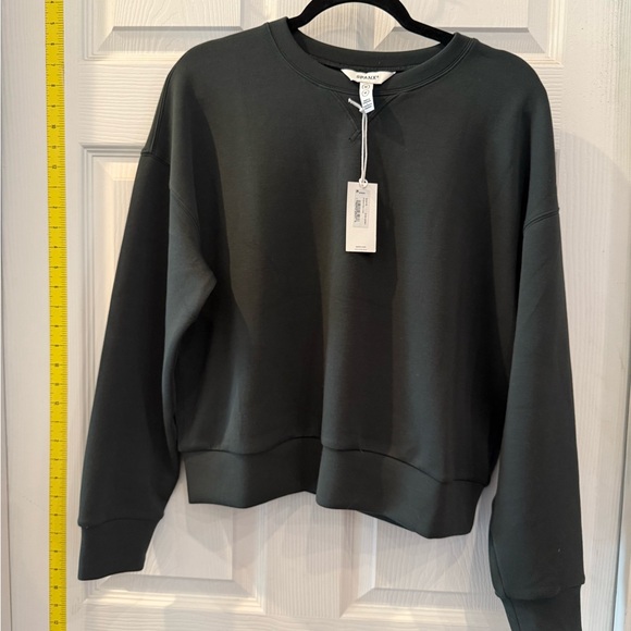 Spanx Air Essentials Crewneck sweatshirt in Essex Green NWT - Picture 2 of 7